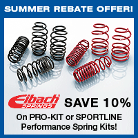 Eibach Spring Rebate Starts Today 10% Cash Back